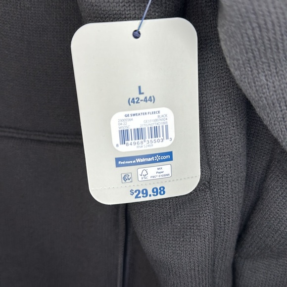 George black zip up sweater jacket w/ fur lining L - Picture 12 of 16